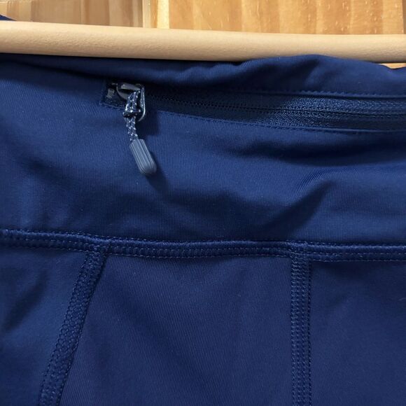 Lululemon Navy Blue Cropped Fast and Free Leggings with Pockets - Picture 3 of 5
